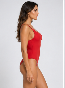 Maillot de bain une pièce imprimé floral pour femme, col en V, effet ventre plat, tenue de plage estivale, personnalisable avec logo privé - Product Image 4