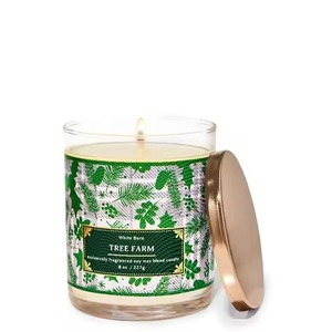 Pot à bougie en verre 8oz, globe à neige 'To All A Good Night' avec train bleu, couvercle doré, pour la relaxation avant le sommeil - Product Image 2