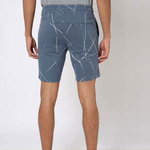 Shorts Bermuda bleus à imprimé géométrique pour hommes, avec cordon de serrage à la taille et poches, style décontracté, séchage rapide, vêtements d'été - Product Image 4