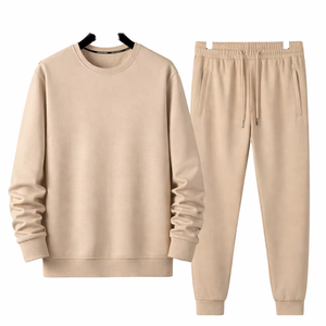 Conjunto de Chaleco Deportivo Casual de Otoño para Hombre, Sudadera sin Mangas con Capucha, Camiseta de Color Sólido, 100% Algodón Antibacteriano 2 en 1 - Product Image 2