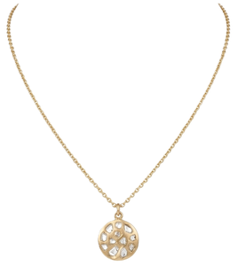 Collar Minimalista con Disco de Diamantes, Delicado Collar de Oro Sólido de 10K/14K con Diamantes, Elegante Joyería Fina, Colgante para Propuesta de Matrimonio - Product Image 3