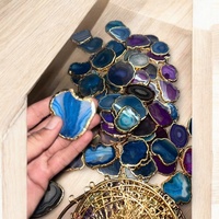 Porte-clés en Agate Polie Naturelle de Haute Qualité Cambay Art, Pierre de Guérison, Couleurs et Tailles Personnalisables, Feng Shui Chinois