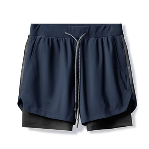 Two in One Workout Shorts for Active Lifestyle Men Casual Athletic Shorts with Inner Lining High Quality Outdoor Training Shorts - Product Image 3