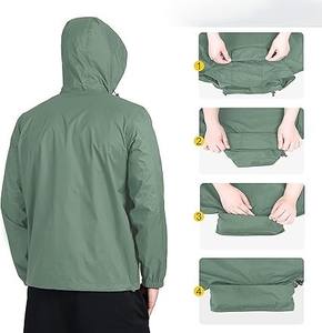 Nueva Chaqueta Cortavientos con Capucha Reflectante de Lona para Hombre, con Logotipo Personalizado, Estilo Urbano, con Bolsillo para Actividades al Aire Libre - Product Image 4