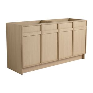 60\" Freestanding <b>Bathroom</b> <b>Vanity</b> with 4 Soft Close Cabinet Doors BVC11160DDOK (KD Packing) Excluding Sink - Product Image 1