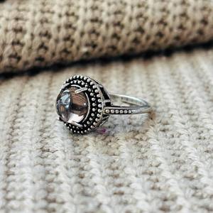 Boho Tribal Quartz Brass <b>Ring</b> Oxidized Silver Plated Vintage <b>Statement</b> Wholesale <b>Ring</b> for women - Product Image 6