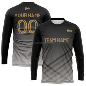 T-shirt unisexe à manches longues de luxe en gros avec logo personnalisé, coupe ample, t-shirt pour homme, t-shirt unisexe à manches longues avec logo personnalisé - Product Image 4