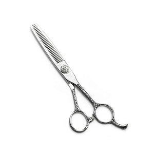 Ciseaux de barbier professionnels en acier inoxydable, lames courbes et droites avec pointes affûtées pour la coupe et l'éclaircissement des cheveux - Product Image 3
