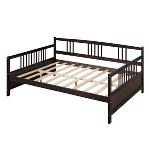 Divano letto espresso a grandezza naturale con gambe di supporto, letto in legno realizzato a mano - Product Image 3