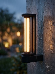 Modern Black Metal Wall Lamp Cylindrical Shade <b>LED</b> 2700K Warm White <b>Light</b> E27 Base AC 220V Living Room Fixture - Product Image 2