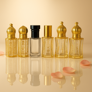 Luxury Arabic Style Glass Roll-on Bottle UV-Coated Arabian <strong>Attar</strong> Essential Oil <strong>Perfume</strong> with Screw Cap Capacity Option - Product Image 3