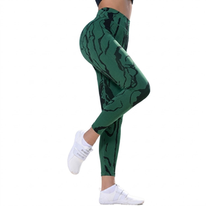 Nouveaux Leggings de Sport Jacquard Imprimés Sans Coutures Taille Haute Anti-Transpiration pour Femme - Product Image 3