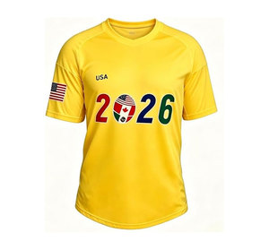เสื้อฟุตบอล USA 2026 รุ่น Unisex แขนสั้น คอวี พิมพ์ลายดิจิทัล ระบายอากาศได้ดี ผ้าโพลีเอสเตอร์ตาข่าย ซับเหงื่อ สำหรับผู้ใหญ่ ทุกฤดูกาล - Product Image 6