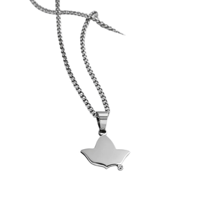   Collar de plata con colgante de hoja de hiedra para mujer, cadena pulida, joyería de moda para hermandades, elegante collar con dije para damas - Product Image 1