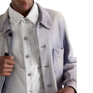 Chaqueta Blusón de Mezclilla Vintage Lavada Personalizada para Hombre, de Moda, con Botones de Algodón, Estilo Urbano, Fabricante OEM de Ropa - Product Image 5