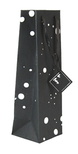 Custom Handmade Cotton Paper Wine Bag With Satin <b>Ribbon</b> Handles Personalized And Matching <b>Gift</b> Tag Art Paper Type - Product Image 2