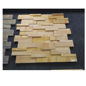 Paneles de Pared de Piedra Arenisca Amarilla Bidasar, Revestimiento de Piedra Natural Decorativa para Paredes Interiores, Diseño para Cocina y Baño - Product Image 2