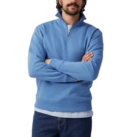 Sweat à capuche pour homme en molleton 100% polyester de haute qualité, fermeture éclair quart de tour, doux, pour l'hiver, style streetwear, logo personnalisé, anti-boulochage