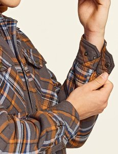 Veste à capuche unisexe grande taille en toile patchwork matelassée, doublée polaire sherpa à carreaux – Meilleure vente - Product Image 6