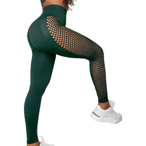 Mid Waist <b>Mesh</b> <b>Leggings</b> Women Ankle-Length Geometric Pattern Breathable 100% Cotton Anti-Bacterial Casual Summer Style Solid - Product Image 2