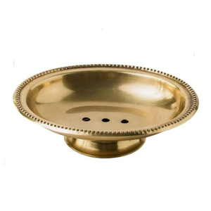 Luxury Brass <b>Soap</b> <b>Dish</b> <b>Holder</b> Modern Gold Finish Metal Countertop <b>Soap</b> Stand Rope Design Freestanding Eco-Friendly Bathroom - Product Image 3