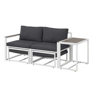 Ready Ship Modern Outdoor Patio Set Furniture <b>Grey</b> Colour Custom Colors Bari Steel <b>Frame</b> Vietnam Durable Garden Kit Box - Product Image 2