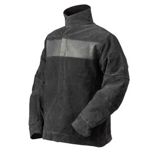 Chaqueta de Soldadura de Cuero Vacuno, Resistente a la Abrasión, Protección Corporal, Resistente al Fuego y al Calor, para Soldadores - Product Image 4