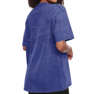 Camiseta de Mujer de Alta Calidad con Lavado Ácido, Corte Holgado, Transpirable, de Algodón, para Uso Diario, Elegante - Product Image 3