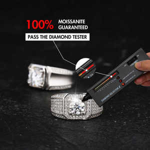 Anillo de Moissanita con Claridad VVS1, Certificado GRA, Oro Blanco, Plateado en Platino, Plata de Ley 925, Engaste de Garras, Joyería Fina Unisex - Product Image 6