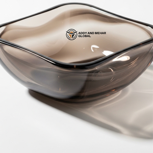 ชามเสิร์ฟตกแต่งสีน้ำตาลสุดหรู – ชามผลไม้และสลัดทรงโค้งทันสมัยสำหรับโต๊ะอาหาร ห้องครัว และบ้านสไตล์ร่วมสมัย - Product Image 5