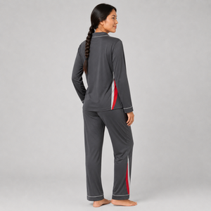 Ensemble de pyjama pour femmes écologique, impression personnalisée, coton respirant, léger, confortable, ensemble de vêtements de nuit pour femmes, fournisseur en gros - Product Image 3