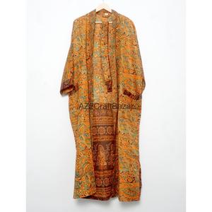 Bata Kimono 100% Seda, Transpirable, de Secado Rápido, con Cierre de Cordón, Largo Completo, Estampado, Cuello en V, Suave, para Otoño, Verano y Primavera - Product Image 6