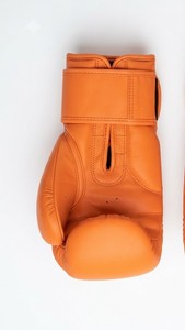 Guantes de Boxeo de Cuero Vacuno Naranja, Duraderos, con Soporte Ajustable para la Muñeca, para Entrenamiento, Sparring, Guantes de Boxeo Profesionales - Product Image 6