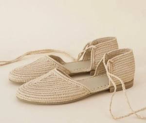 Women’s Raffia Sandals – Handmade <b>Moroccan</b> Straw <b>Slippers</b>, Boho Summer Shoes - Product Image 1