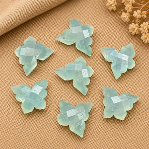 Cuentas de Calcedonia Azul Agua en Forma de Mariposa de 14x10mm, Facetadas, para la Fabricación de Joyas, Cuentas Sueltas al por Mayor, Hechas a Mano - Product Image 4
