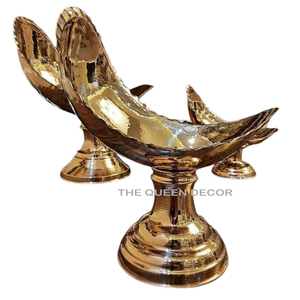 New Elegant Aluminum Metal Fruits Shape Shinny Polished Hammered Texture Decorative Bowl for Home Hotel Restaurants - Product Image 2