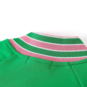AKA Green Fleece Letterman Jacket Unisex Pink Chenille Embroidery Greek Letter Varsity Style Premium Cotton <b>Zip</b> <b>Up</b> Streetwear - Product Image 3