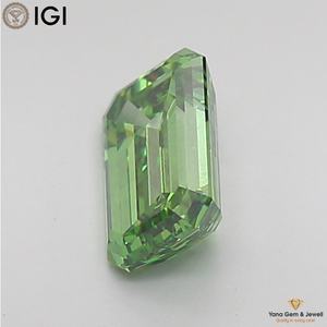 Diamante Cultivado en Laboratorio con Corte Esmeralda, Color Verde Intenso, Claridad VS1, 1.50 Quilates, con Certificado IGI para Joyería de Boda - Product Image 6