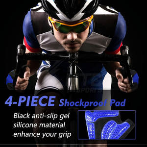Guantes de Ciclismo Duraderos y Ligeros de Medio Dedo, Compatibles con Pantalla Táctil, Transpirables, de Neopreno/Cuero para un Movimiento Flexible de las Manos - Product Image 3