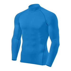 Rashguard de natation MMA unisexe personnalisé OEM, couleur unie, polyester/nylon, respirant, anti-UV, séchage rapide, manches longues, écologique, 220g - Product Image 3