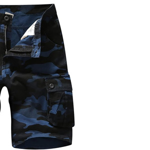 Shorts cargo écologiques pour hommes, taille haute, avec cordon de serrage, respirants, en toile, style sportif, poches bermuda - Product Image 2