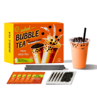 Kit de Boissons Instantanées Personnalisables de Qualité Supérieure pour Bubble Tea, Tapioca Boba, 5 Portions, Emballage en Boîte, Température Ambiante