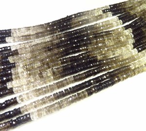Cuentas de Cuarzo Ahumado Marrón Natural, Forma de Disco Plano Heishi, Facetadas, 6mm, Hilo de 16 Pulgadas, Cuentas de Piedras Preciosas de Alta Calidad para Joyería DIY - Product Image 5