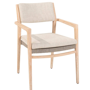 Arm Dining <b>Chair</b> with Minimalist Design and <b>Teak</b> Wooden Frame Material for Home Garden Furniture Decoration - Product Image 2