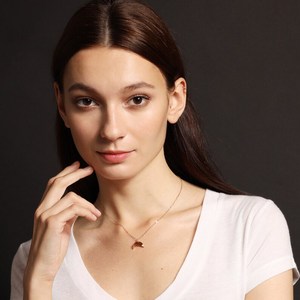 Unique Smoky Quartz Horn <b>Moon</b> Pendant 925 Silver Gold Plated Chain Dainty Layering <b>Charm</b> Handmade Vintage Engagement Jewelry - Product Image 5