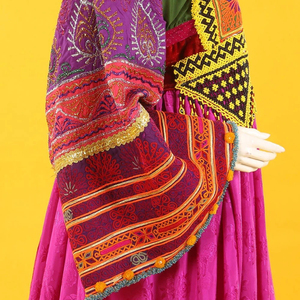 Vestido Maxi de Terciopelo Bordado Estilo Afgano Kuchi para Mujer, Vestido Tradicional Afgano Vintage para Bodas y Fiestas - Product Image 6