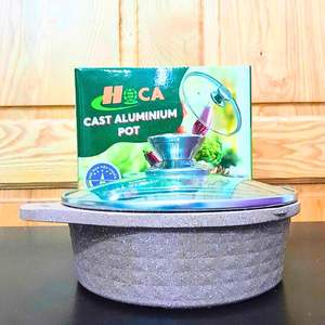 Olla de Aluminio con Tapa de Vidrio, Revestimiento Cerámico Antiadherente, Compatible con Inducción, Duradera, Ecológica, Apta para Lavavajillas, Estilo Moderno - Product Image 6