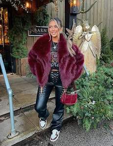 Vente en gros de manteaux épais et chauds pour femmes, en fourrure de renard véritable, sur mesure - Product Image 3