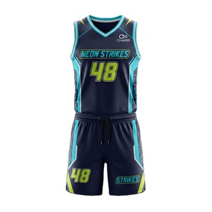 Ensemble uniforme de basket-ball réversible de haute qualité pour hommes maillot vierge respirant en maille de sublimation vêtements de basket-ball personnalisés - Product Image 1