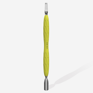 Pousse-ongles UNIQ-10 TYPE 5 (Lame ronde étroite et droite) à double extrémité avec manche en silicone pour salon de beauté, usage professionnel, pour gel - Product Image 1
